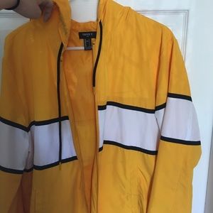 Yellow rain jacket